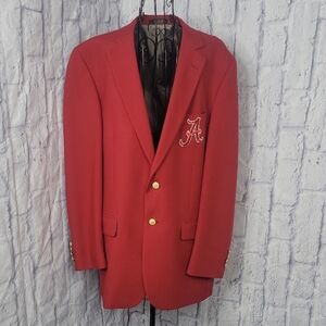 Hardwick Alabama Crimson‎ Tide Blazer Red Gold Buttons NCAA Roll Tide 42L